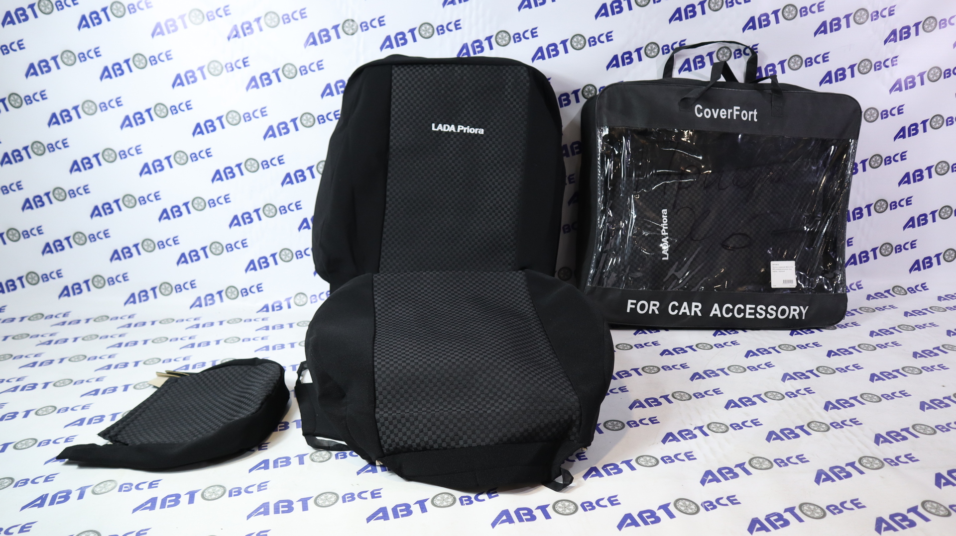 Чехлы сидений ВАЗ-2170 HB универсальные под завод (раздельная спинка 2 части) черный